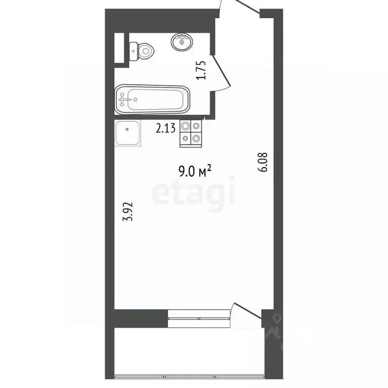 Студия Москва Сосенское поселение, просп. Куприна, 7к1 (21.0 м) - Фото 1