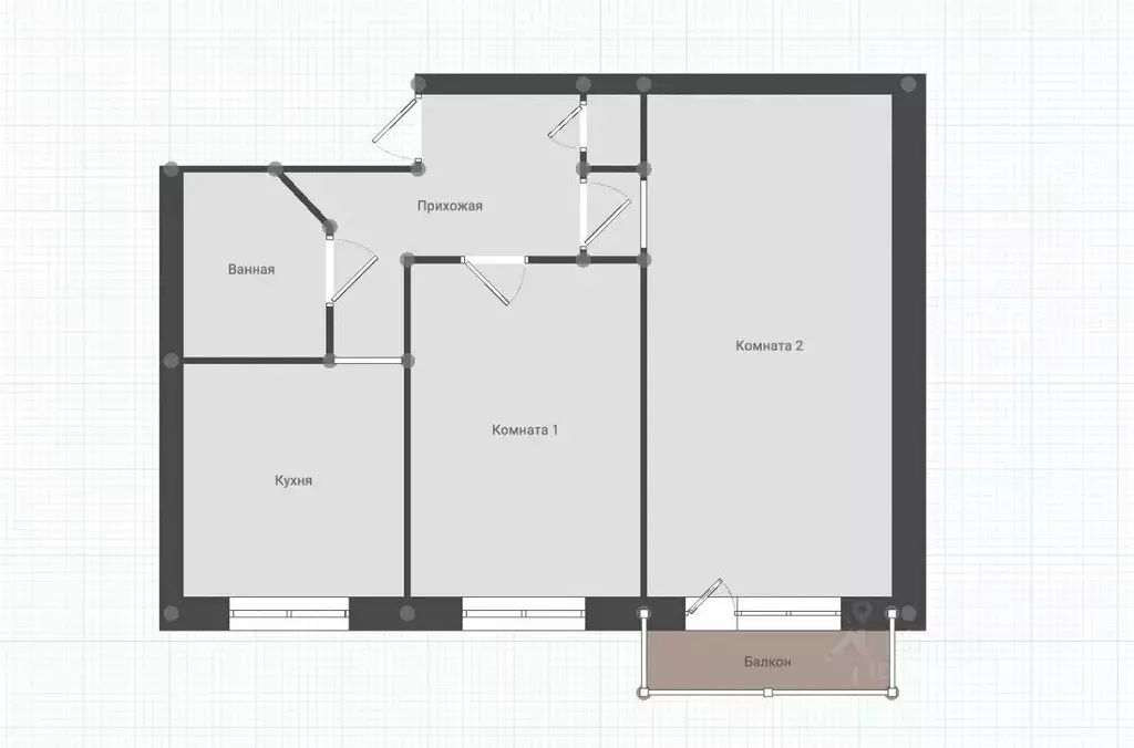 2-к кв. Санкт-Петербург Бассейная ул., 1 (44.0 м) - Фото 1