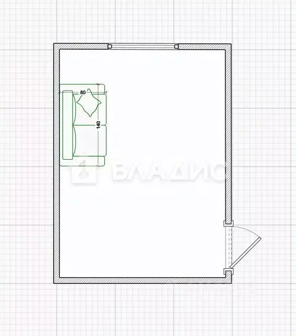 1-к кв. Пензенская область, Пенза ул. Литвинова, 27 (45.0 м) - Фото 1