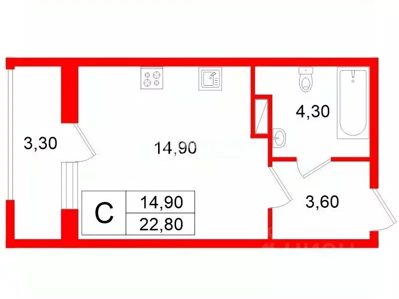 Студия Ленинградская область, Кудрово г. Всеволожский район, Заневское ... - Фото 2