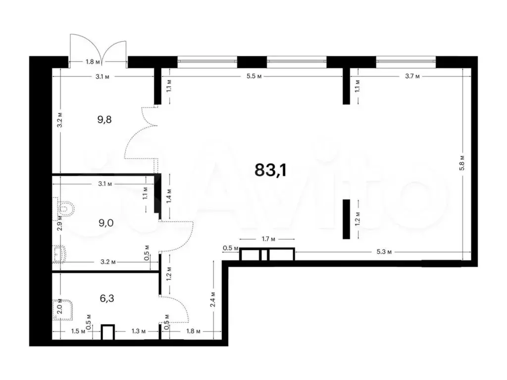 Продам помещение свободного назначения, 83.1 м - Фото 0