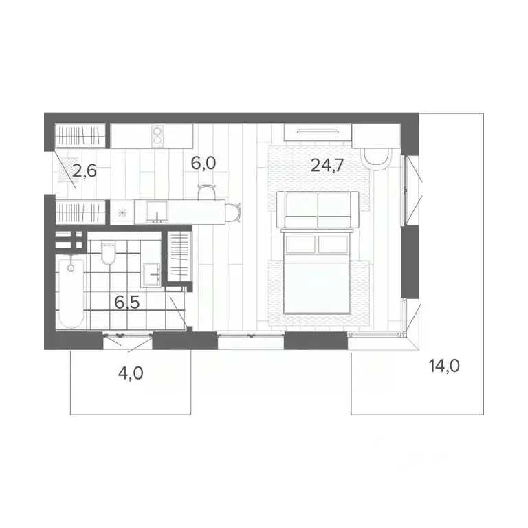 Студия Алтайский край, Барнаул тракт Змеиногорский, 35Б (57.8 м) - Фото 0