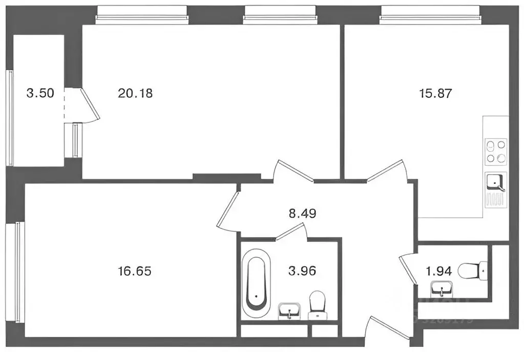 2-к кв. Москва ул. Коминтерна, 15 (68.0 м) - Фото 1