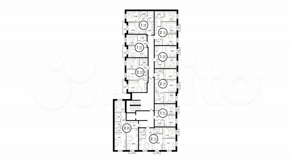 1-к. квартира, 36,4 м, 4/4 эт. - Фото 1