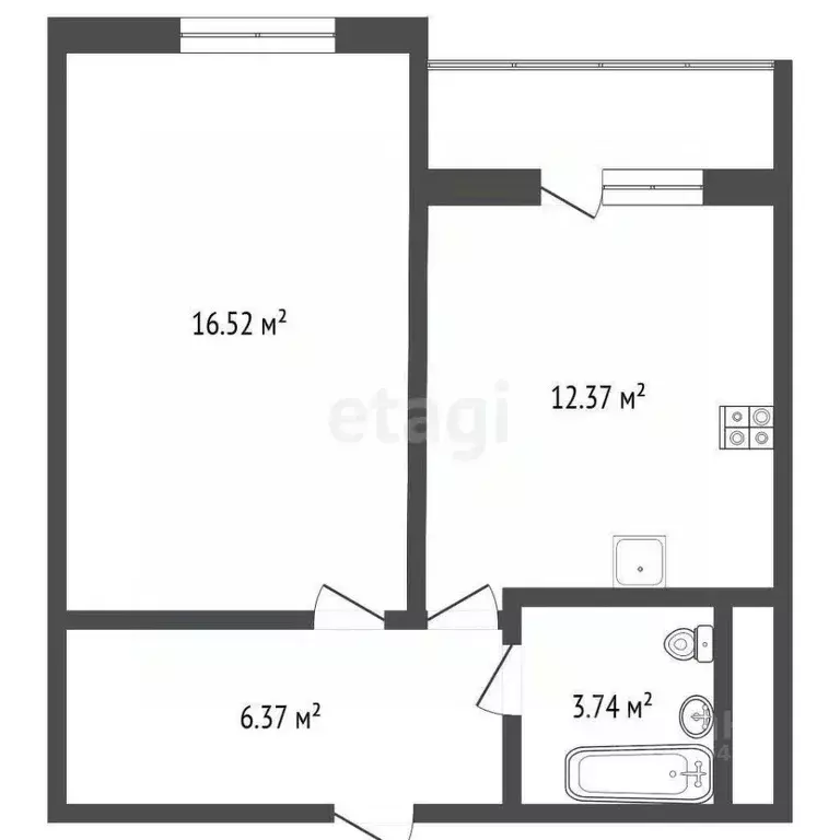 1-к кв. Москва Совхозная ул., 10Б (39.91 м) - Фото 1