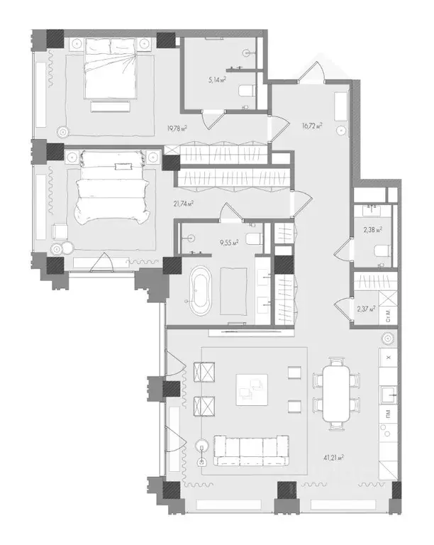 2-к кв. Москва Садовая-Сухаревская ул., 14 (121.49 м) - Фото 0