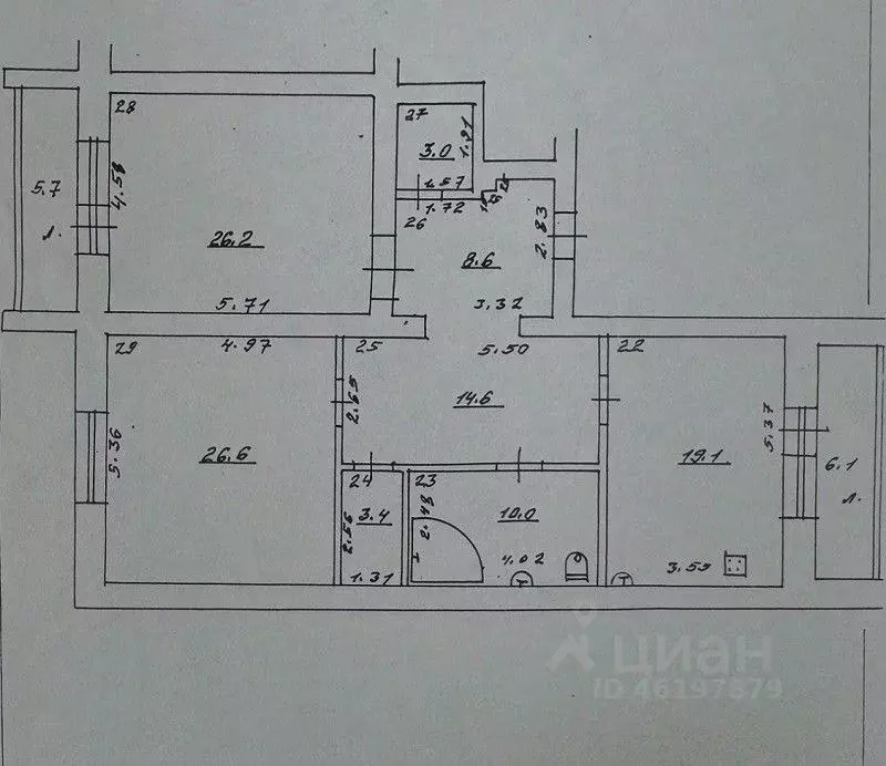 2-к кв. Самарская область, Самара Ленинская ул., 228 (118.0 м) - Фото 2