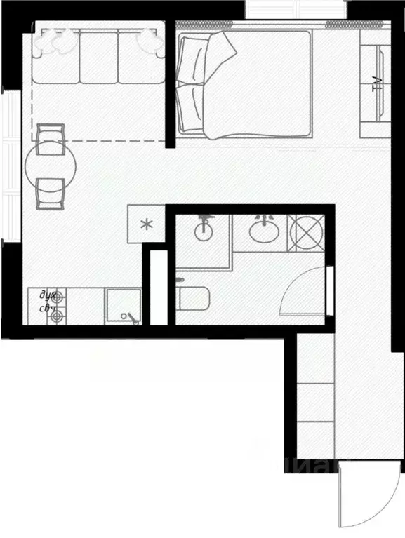 1-к кв. Краснодарский край, Сочи ул. Ленина, 290/8к2 (30.1 м) - Фото 0