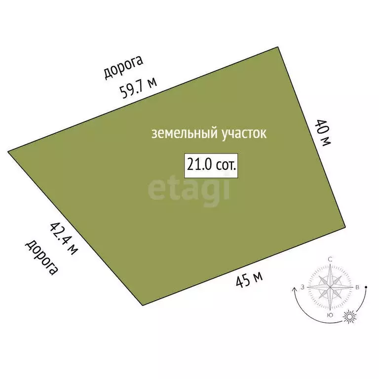 Участок в Тюменский муниципальный округ, село Богандинское (21.02 м) - Фото 0