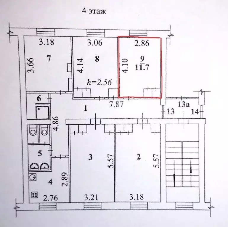 Комната Иркутская область, Иркутск ул. Василия Ледовского, 3А (11.7 м) - Фото 1