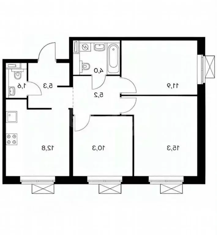 3-к кв. Московская область, Ленинский городской округ, Боброво пгт ул. ... - Фото 1