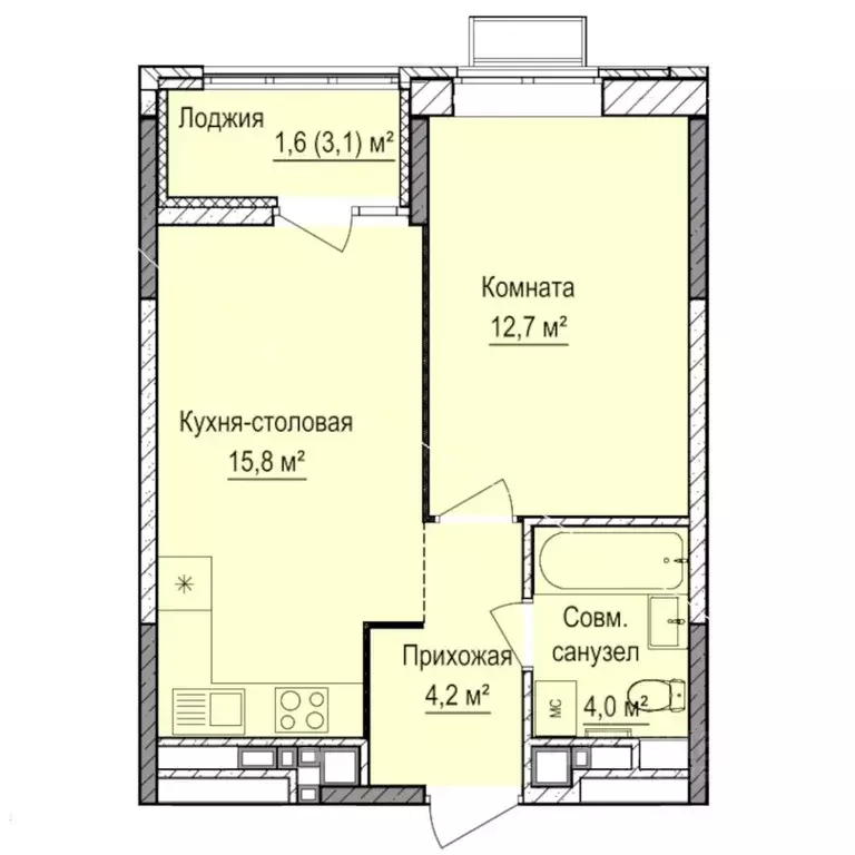 1-к кв. Удмуртия, Ижевск Восток СНТ, 112 (38.3 м) - Фото 0