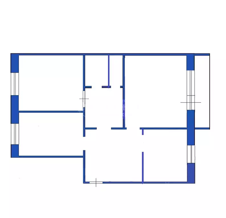 3-к кв. Кемеровская область, Ленинск-Кузнецкий ул. Гагарина, 12 (65.4 ... - Фото 2