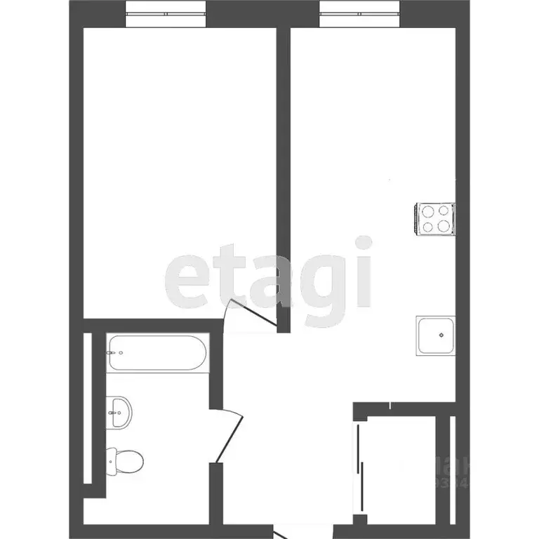 1-к кв. Тюменская область, Тюмень ул. Республики, 204к3 (45.9 м) - Фото 0