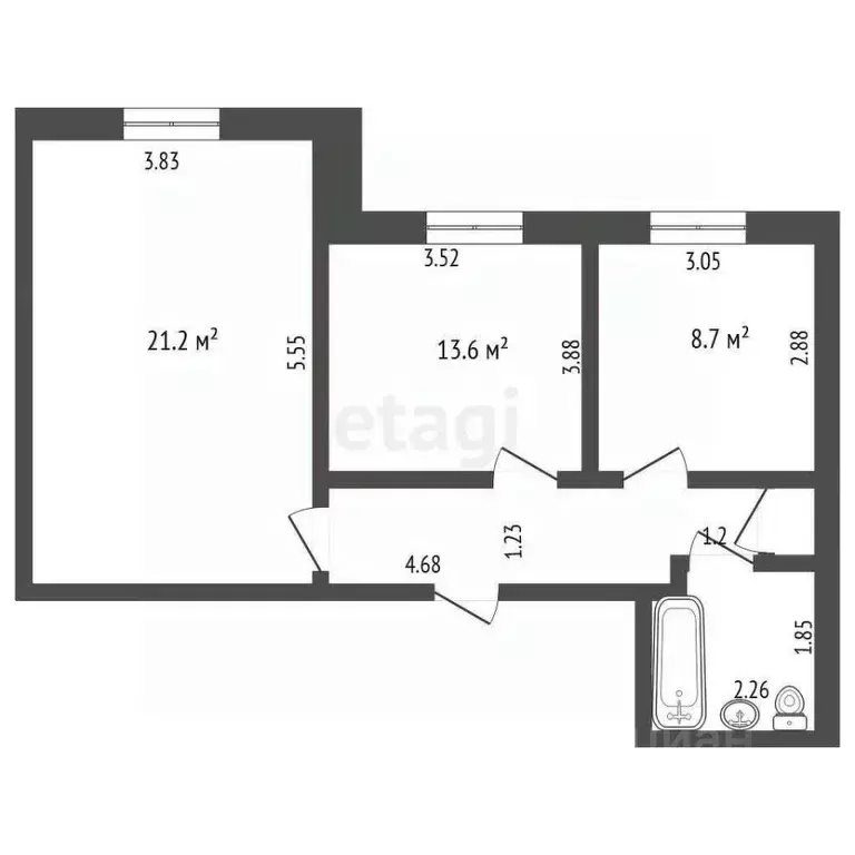 2-к кв. Ямало-Ненецкий АО, Тазовский район, пос. Тазовский ул. ... - Фото 1