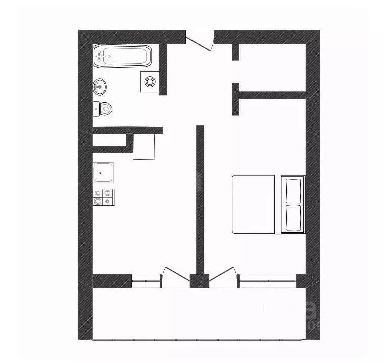 1-к кв. Смоленская область, Смоленск просп. Гагарина, 39Б (50.0 м) - Фото 2