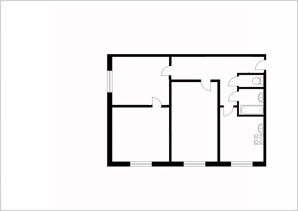 3-к кв. Кемеровская область, Калтан ул. Дзержинского, 42 (52.0 м) - Фото 1