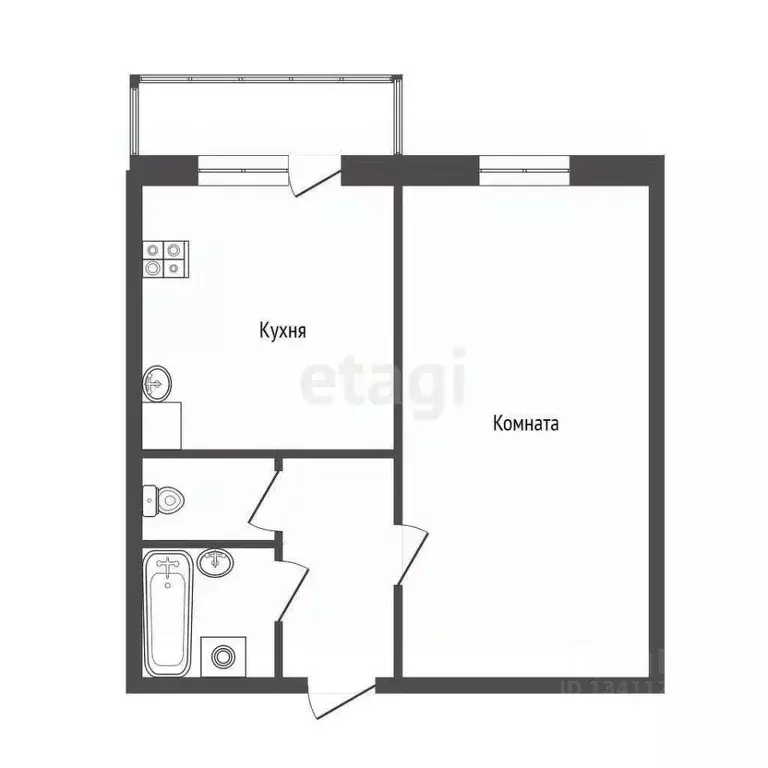 1-к кв. Белгородская область, Белгородский район, Дубовское с/пос, ... - Фото 1