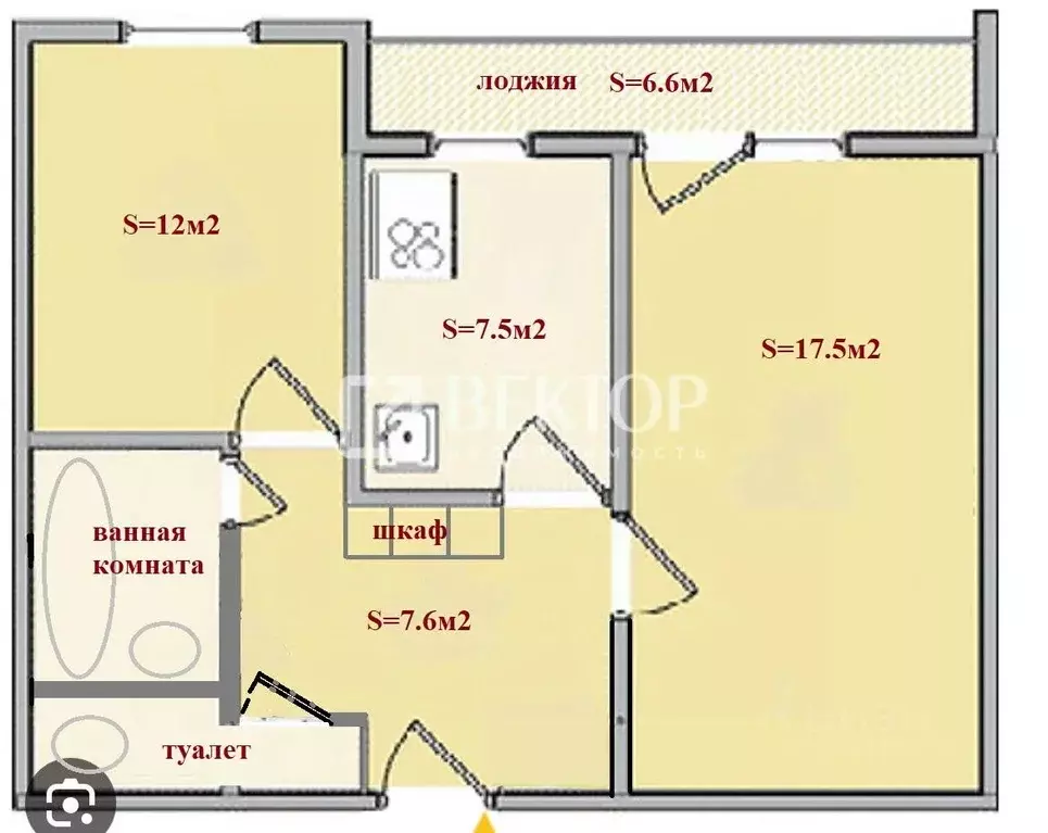 2-к кв. Ярославская область, Ярославль Кавказская ул., 33 (48.7 м) - Фото 2