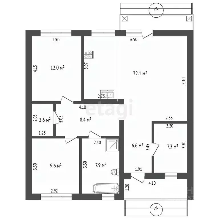 Дом в Воронежская область, Борисоглебск ул. Семейная, 42 (92 м) - Фото 1