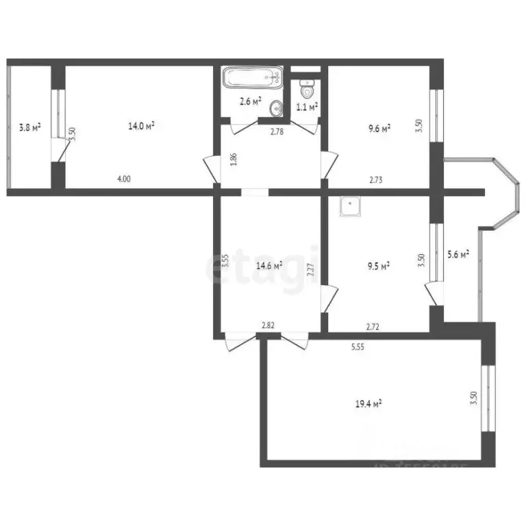 3-к кв. Самарская область, Самара Ялтинская ул., 28А (73.4 м) - Фото 1