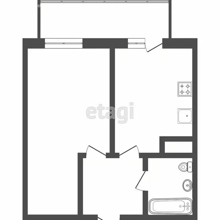 1-комнатная квартира: Тюмень, улица Дмитрия Менделеева, 2к2 (33.5 м) - Фото 0