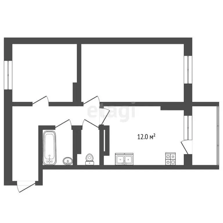 2-комнатная квартира: Севастополь, улица Горпищенко, 127к2 (66.6 м) - Фото 1