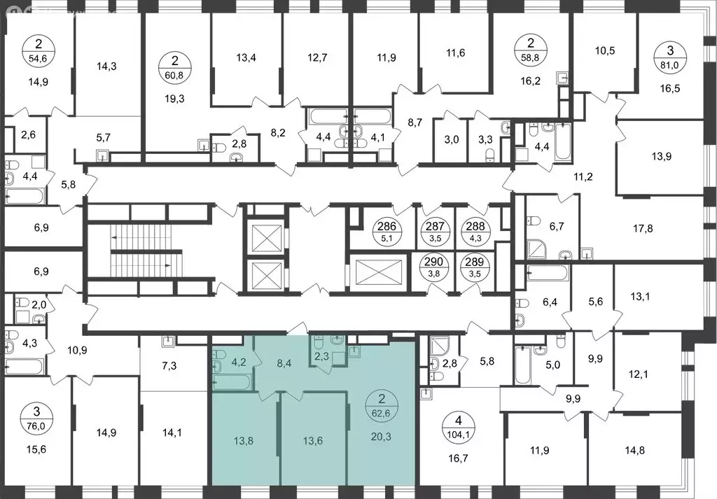 2-комнатная квартира: Московский, улица Никитина, 3к3 (59.6 м) - Фото 1