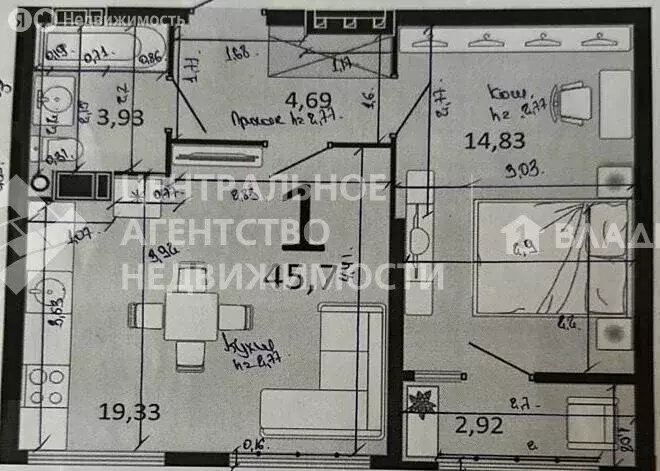 1-комнатная квартира: Рязань, улица Островского, 122к1 (42.9 м) - Фото 0