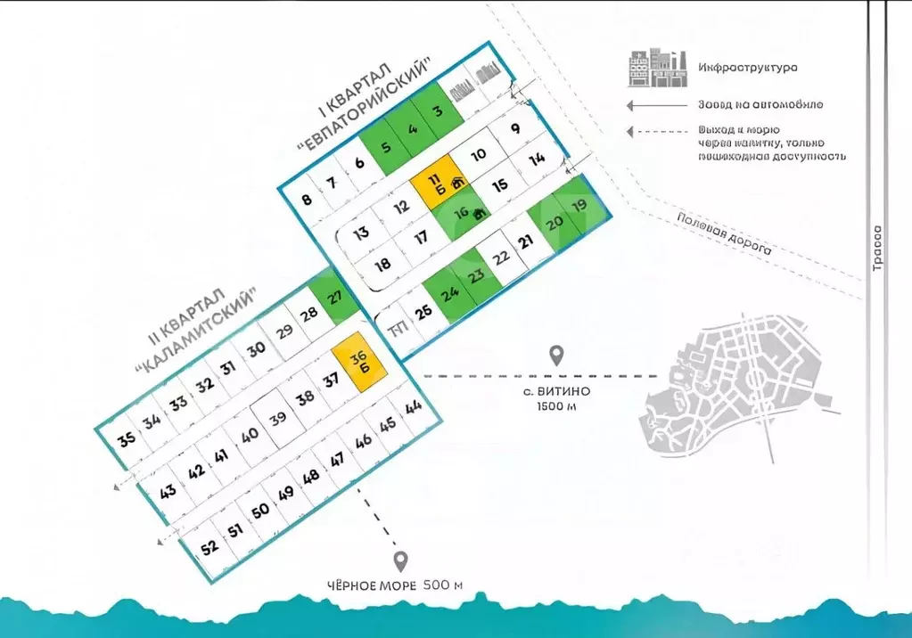 Участок в Крым, Сакский район, с. Молочное ул. Пионерская (6.4 сот.) - Фото 2