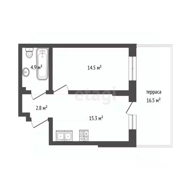 1-к кв. Тюменская область, Тюмень ул. Сергея Свиридова, 7 (37.5 м) - Фото 1
