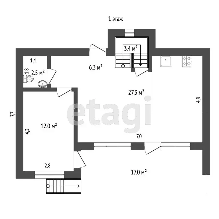 Дом в село Черешня, Гомельская улица (270 м) - Фото 0