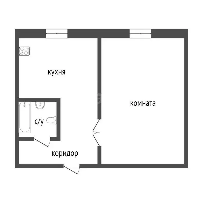 1-комнатная квартира: Курган, улица Савельева, 56 (33.3 м) - Фото 0