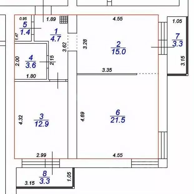 2-к кв. Тверская область, Тверь Бурашевское ш., 62 (65.7 м) - Фото 2