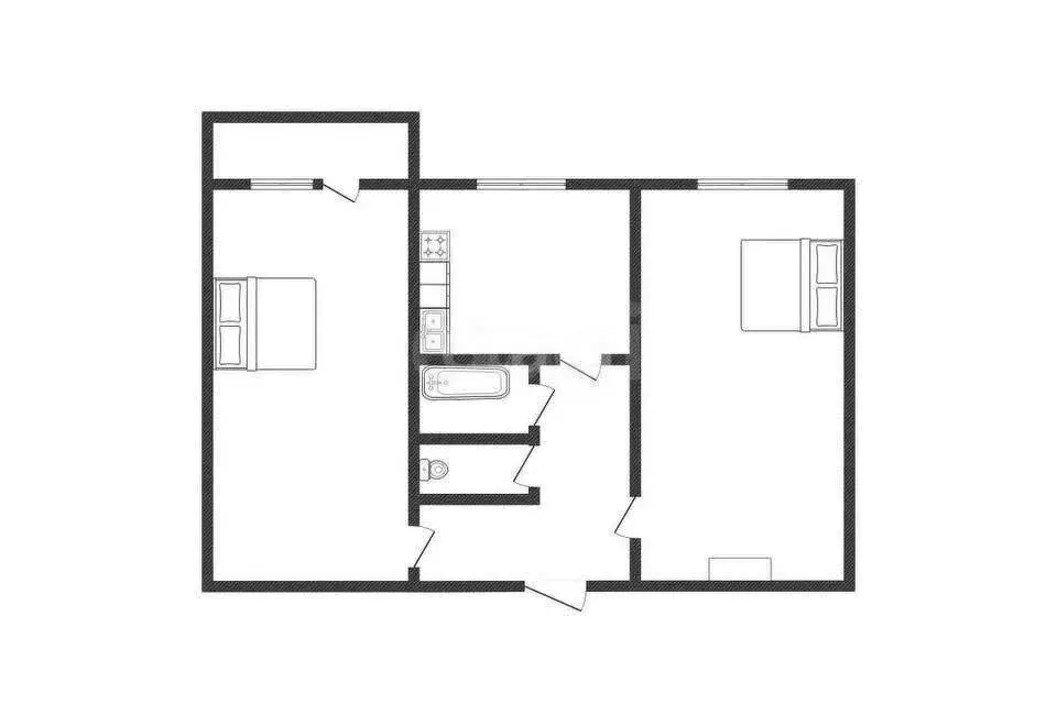 2-комнатная квартира: Златоуст, улица имени В.П. Чкалова, 3 (45.5 м) - Фото 0