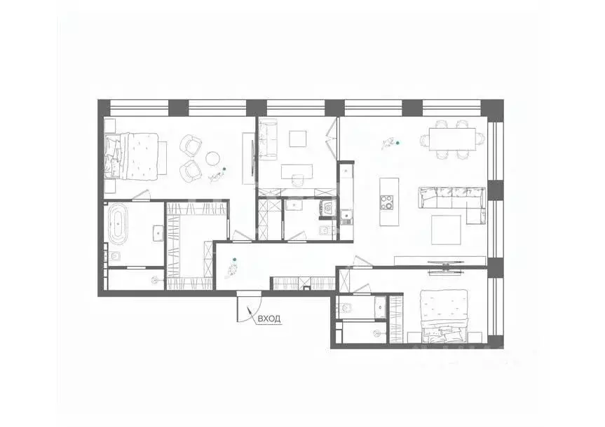 4-к кв. Москва Ленинградский просп., 37/6 (138.0 м) - Фото 1