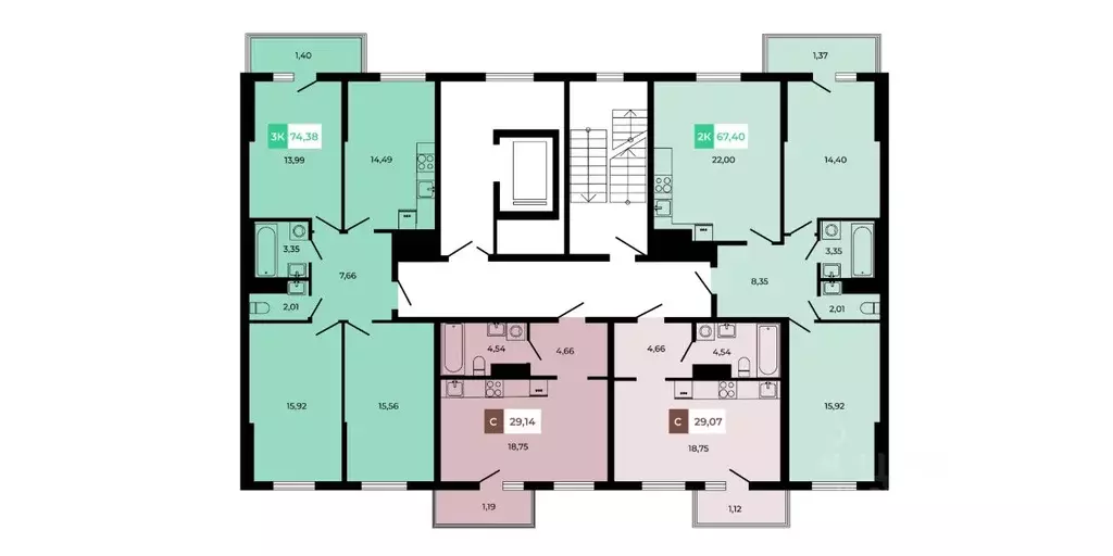 2-к кв. Ростовская область, Аксайский район, Щепкинское с/пос, пос. ... - Фото 2