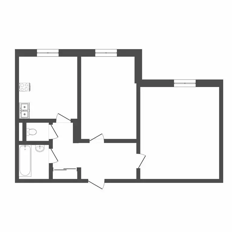 2-комнатная квартира: Тюмень, улица Федюнинского, 7 (50.5 м) - Фото 1