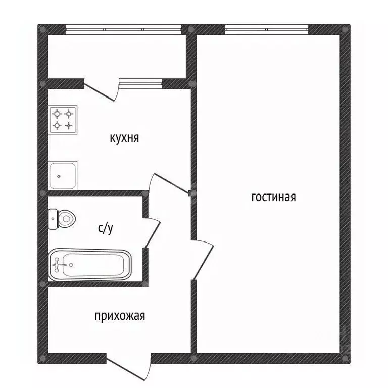 1-к кв. Башкортостан, Уфа Российская ул., 163/2 (34.0 м) - Фото 1