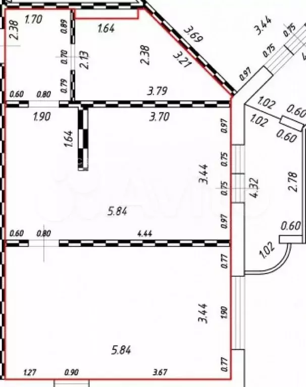 1-к. квартира, 51 м, 6/7 эт. - Фото 1