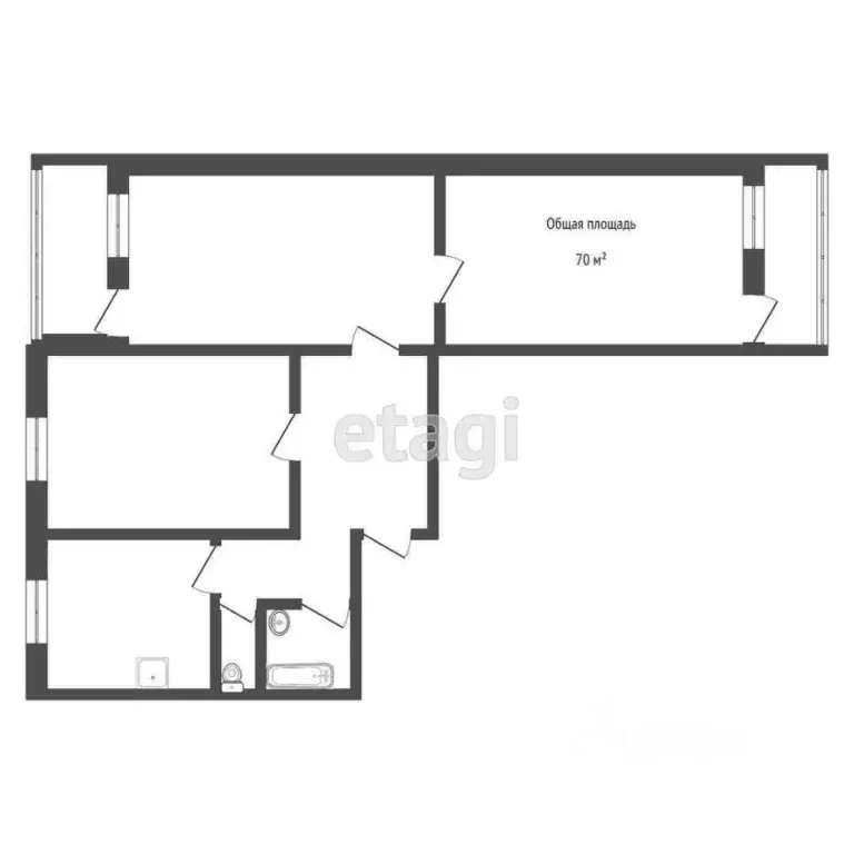 3-к кв. Алтайский край, Бийск ул. Михаила Ломоносова, 29 (70.0 м) - Фото 2