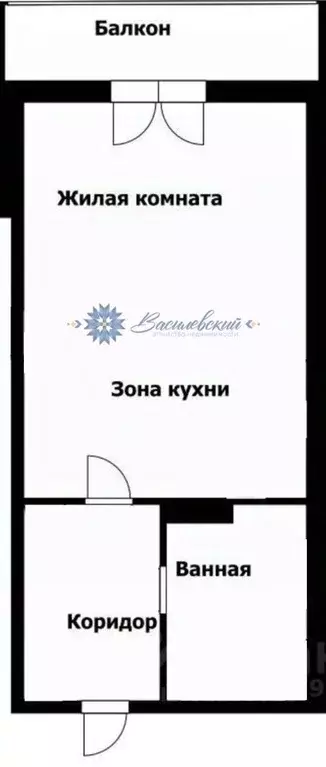 Студия Новосибирская область, Новосибирск Кубовая ул., 47/1 (25.0 м) - Фото 1