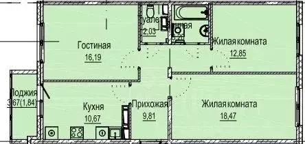 3-к кв. Нижегородская область, Нижний Новгород Лесной Городок мкр, ... - Фото 1