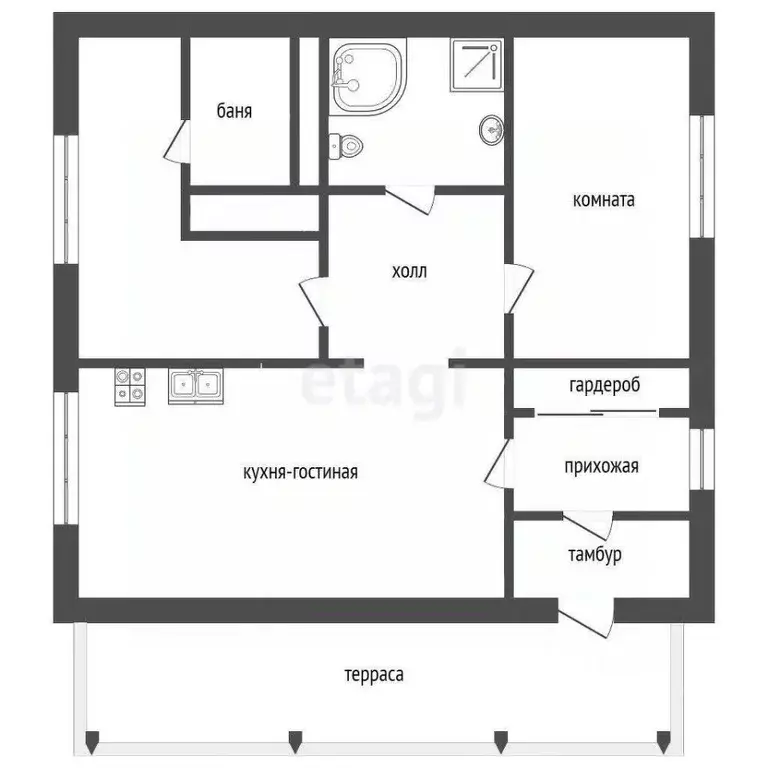 Дом в Мордовия, Рузаевский район, с. Татарский Шебдас Рабочая ул., 49 ... - Фото 1