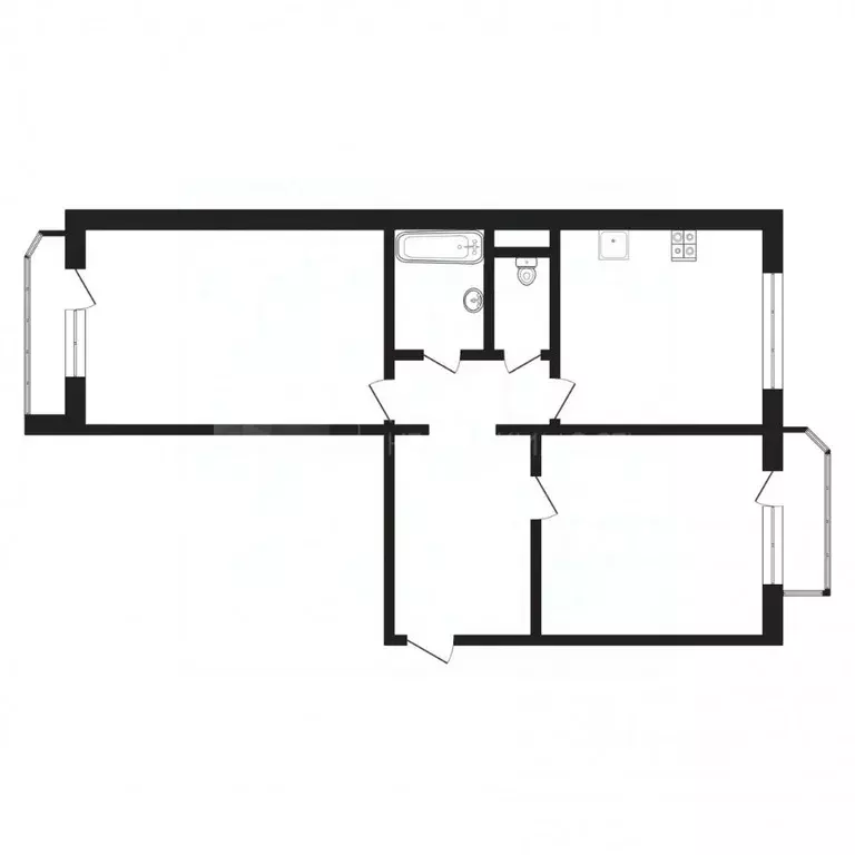 2-к кв. Тюменская область, Тюмень ул. Пермякова, 82к1 (67.0 м) - Фото 2