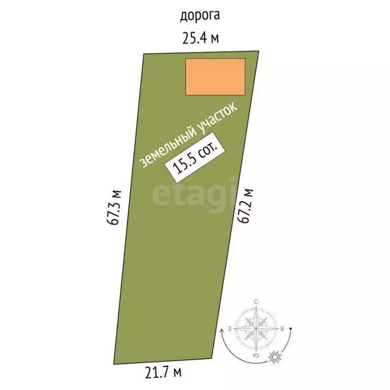 Участок в Ростовская область, Егорлыкская ст-ца ул. Полевая (15.5 ... - Фото 2