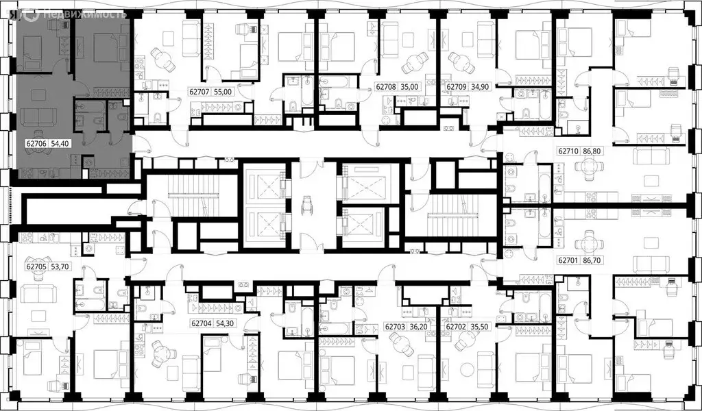 2-комнатная квартира: Москва, Вишнёвая улица, 7с80 (54.4 м) - Фото 1