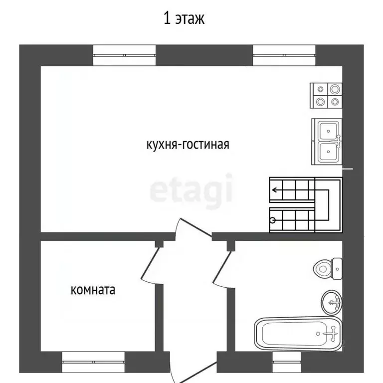 Дом в Кемеровская область, Кемерово ул. Крупской (600 м) - Фото 2