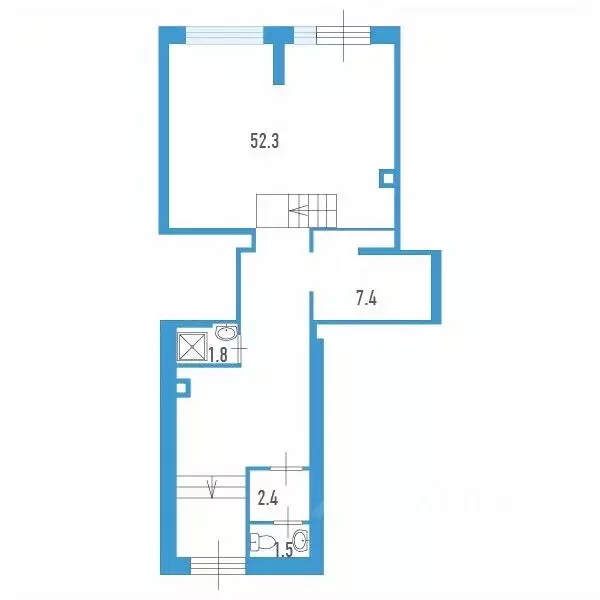 Студия Санкт-Петербург ул. Вадима Шефнера, 4 (65.4 м) - Фото 0