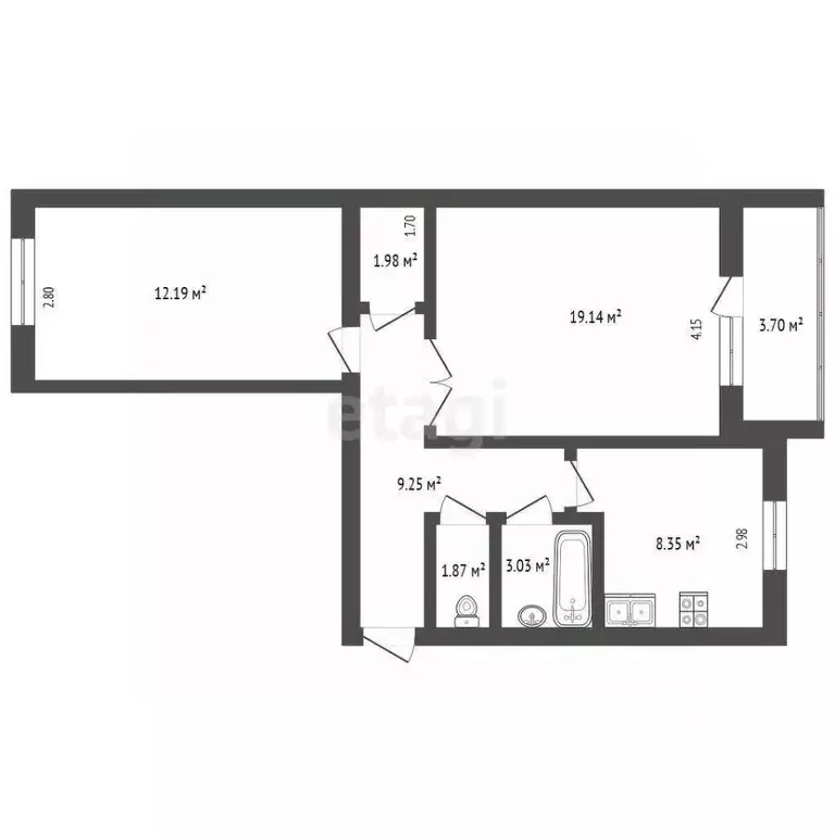 2-к кв. Ярославская область, Ярославль ул. Большая Донская, 15 (56.5 ... - Фото 2
